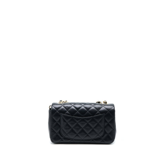 Chanel Mini Rectangular with coco bag charm Limited Edition Lambskin Black L