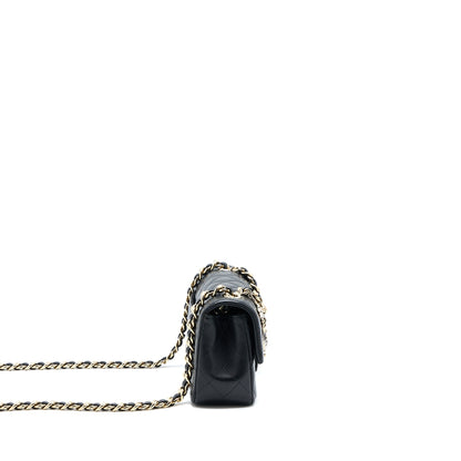 Chanel Mini Rectangular with coco bag charm Limited Edition Lambskin Black L