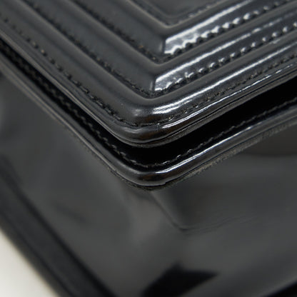 Chanel Medium Le Boy Patent Leather Black L