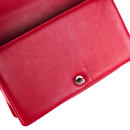 Chanel New Medium Boy Tweed Red