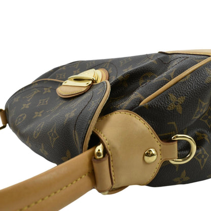 LOUIS VUITTON Beverly MM Monogram Canvas Satchel Bag Brown