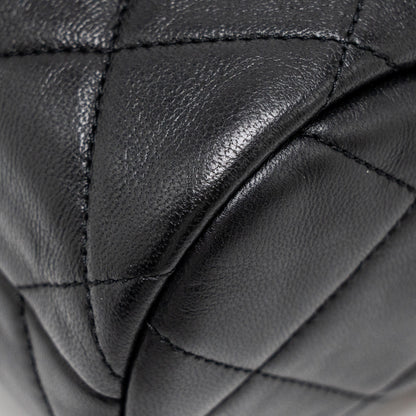 Chanel 22a Detail Chain Bowling Bag Lambskin Black  (microchip)