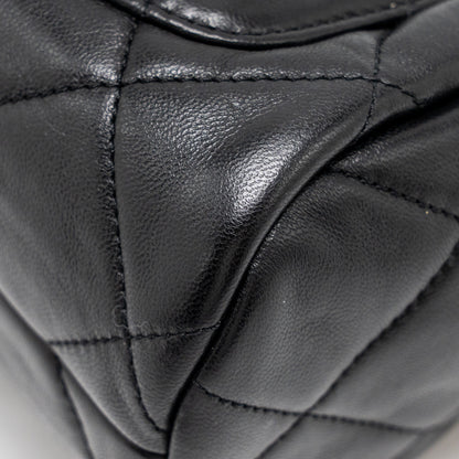 Chanel 22a Detail Chain Bowling Bag Lambskin Black  (microchip)