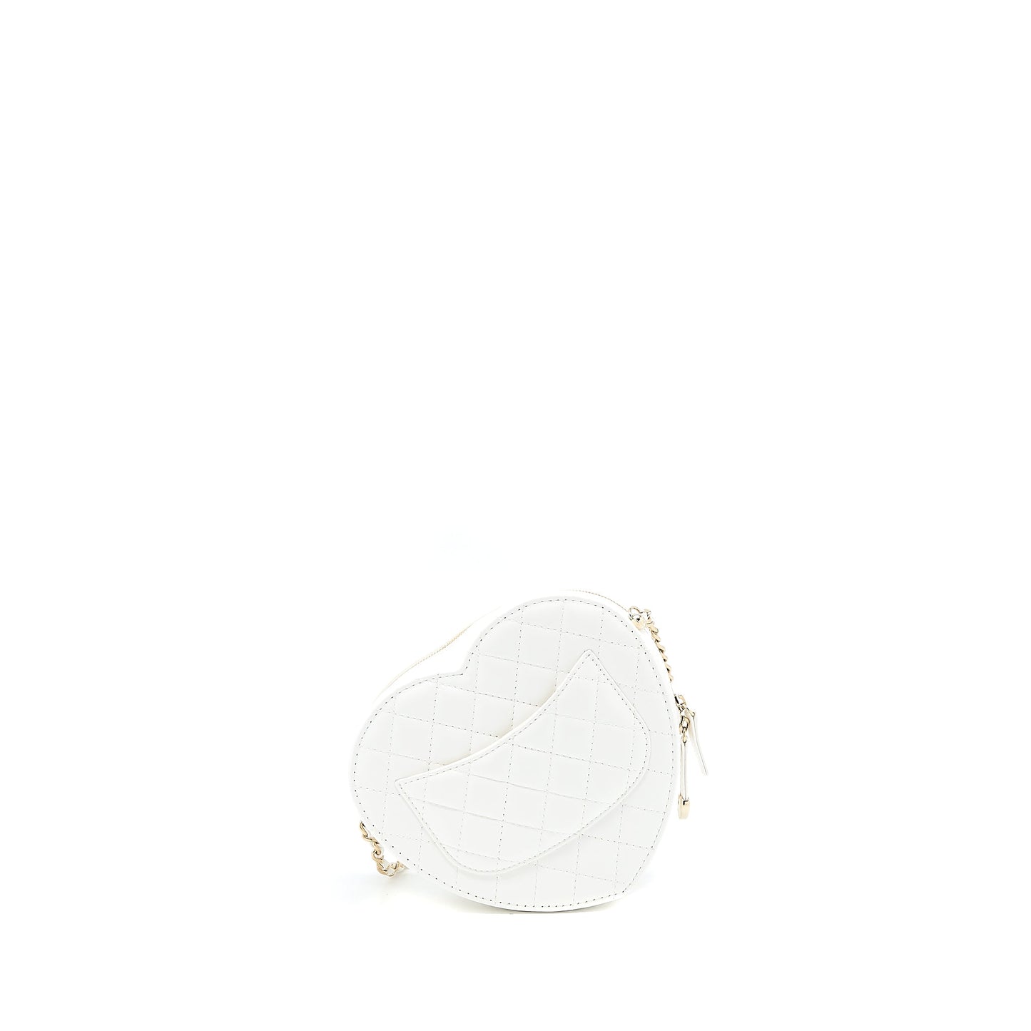 Chanel 22s Heart Bag Lambskin White L (Microchip)