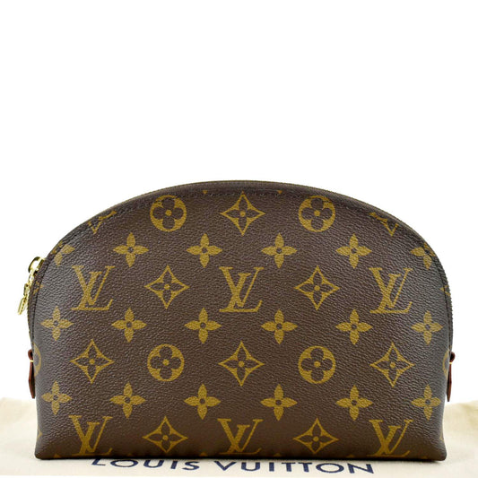 LOUIS VUITTON Monogram Canvas Cosmetic Pouch Brown
