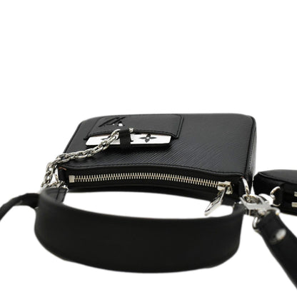 LOUIS VUITTON Marellini Epi Leather Shoulder Bag Black