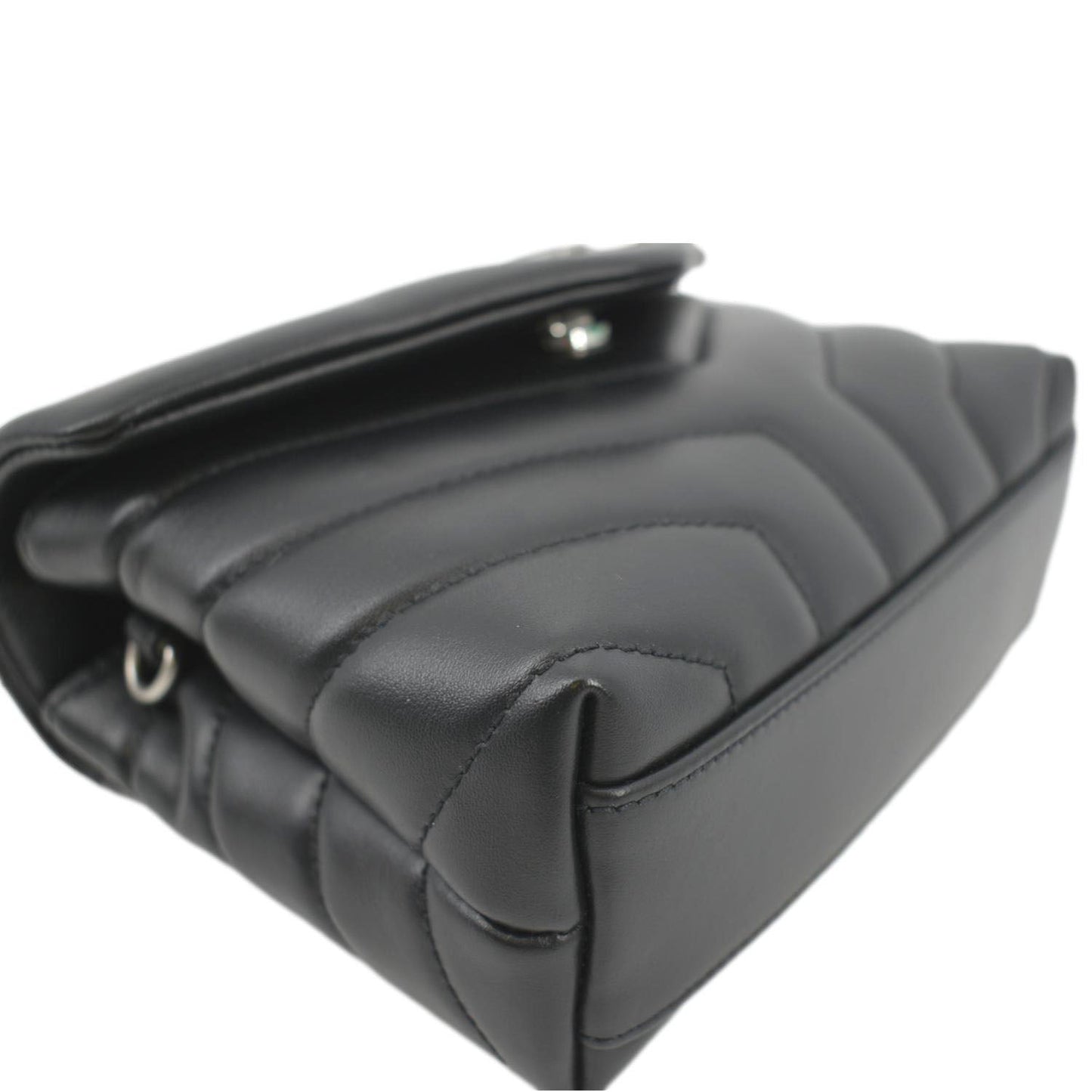 YVES SAINT LAURENT Loulou Toy Quilted Leather Crossbody Bag Black