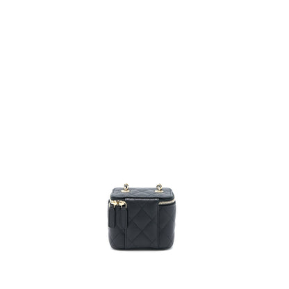 Chanel Mini Vanity with Chain Caviar Black L