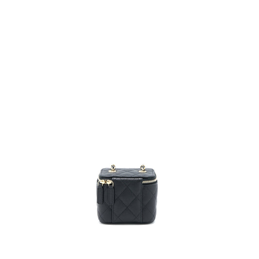 Chanel Mini Vanity with Chain Caviar Black L