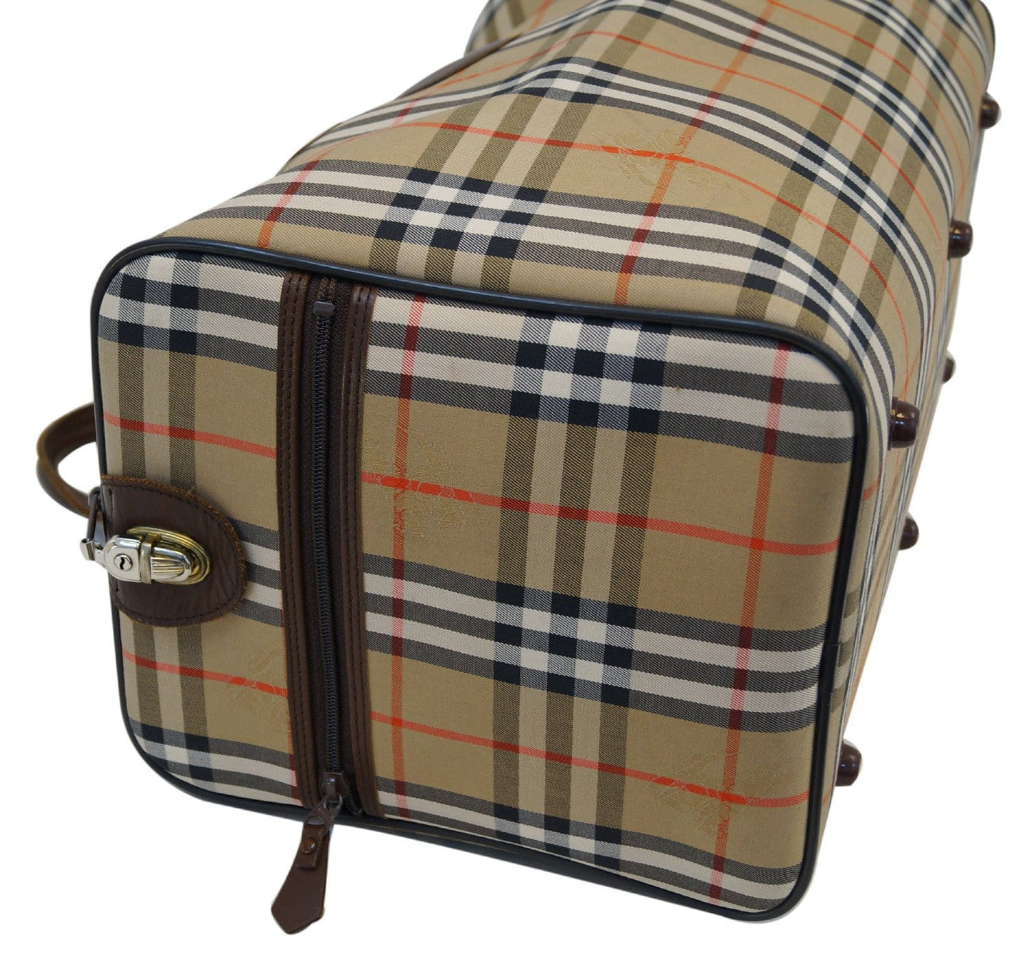 Burberry Travel Bag Canvas Leather Nova Check