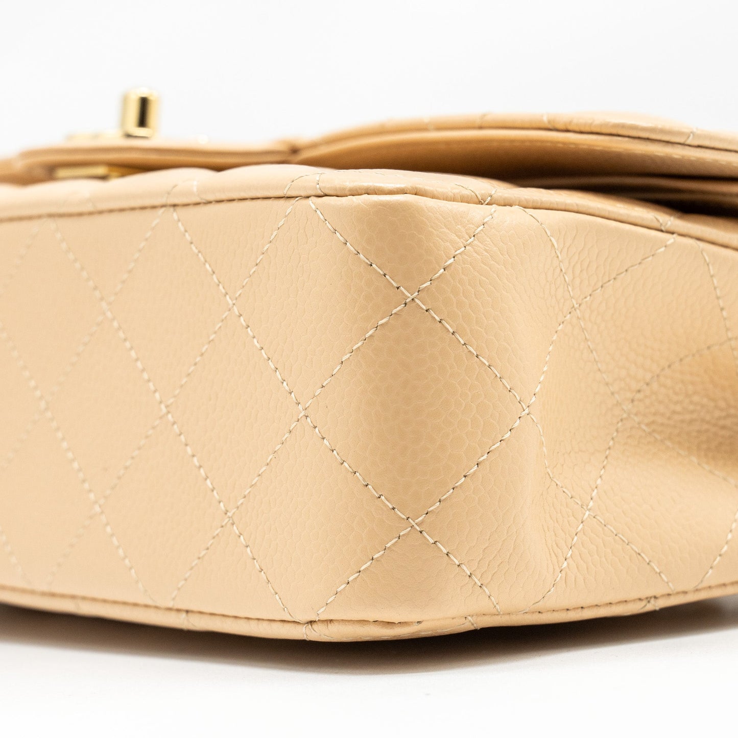 Chanel Medium Classic Double Flap Bag Caviar Beige