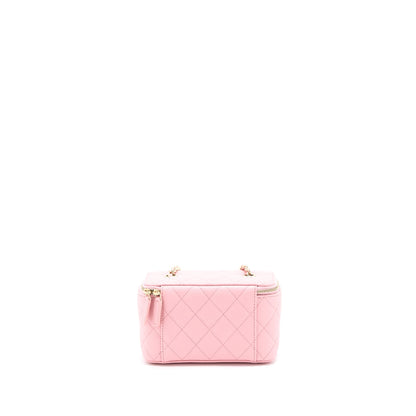 Chanel Long Vanity With Chain Caviar Pink L