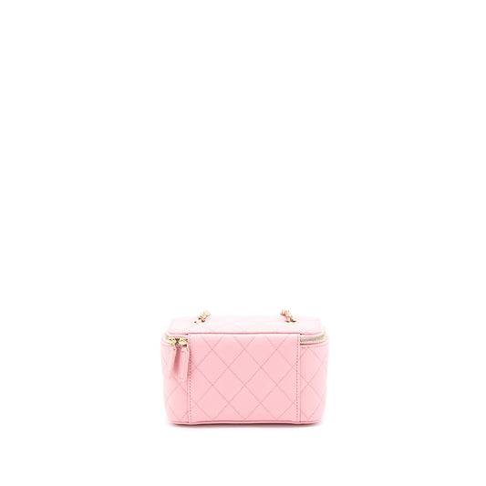 Chanel Long Vanity With Chain Caviar Pink L