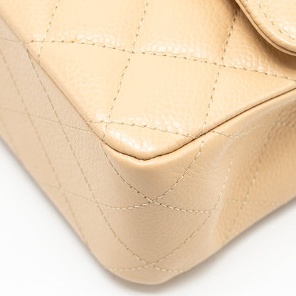 Chanel Medium Classic Double Flap Bag Caviar Beige