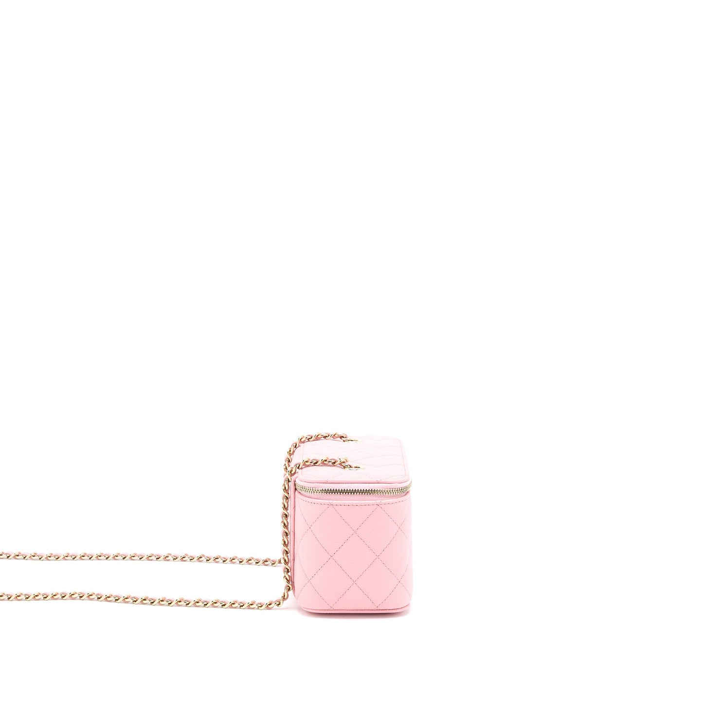 Chanel Long Vanity With Chain Caviar Pink L