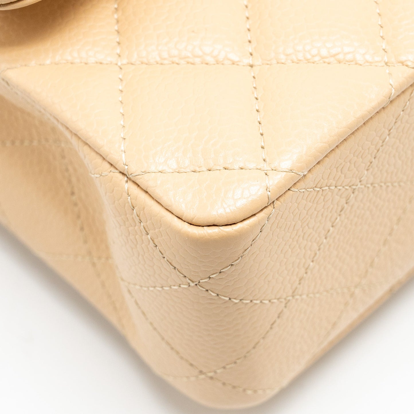 Chanel Medium Classic Double Flap Bag Caviar Beige