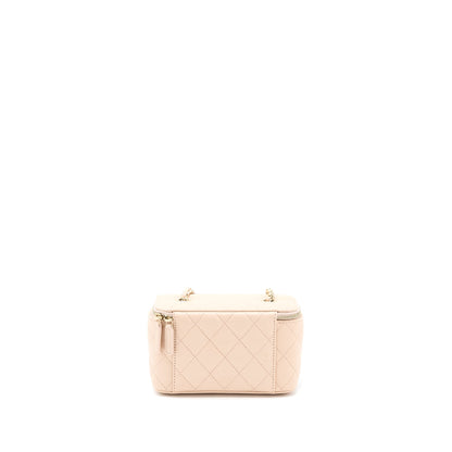 Chanel Long Vanity With Chain Caviar Beige L