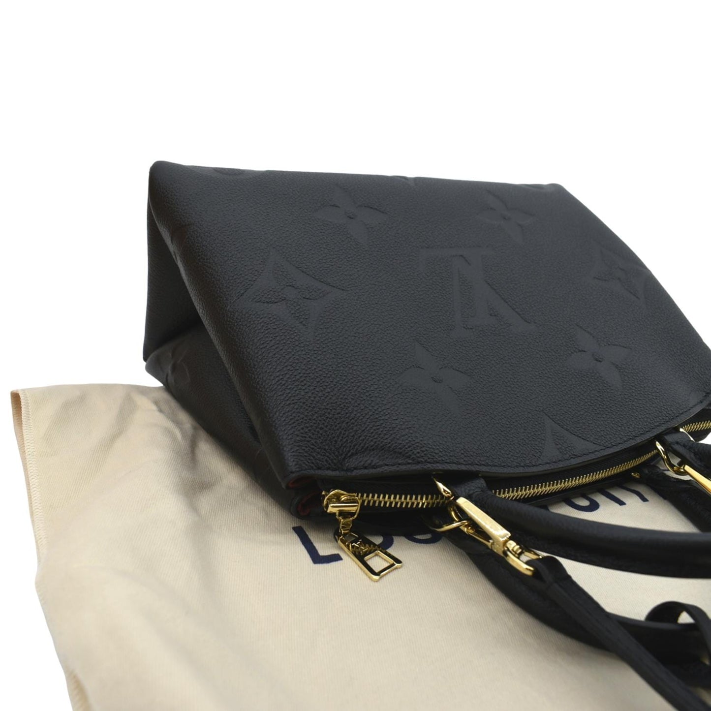LOUIS VUITTON Petit Palais Monogram Empreinte Leather Shoulder Bag Black