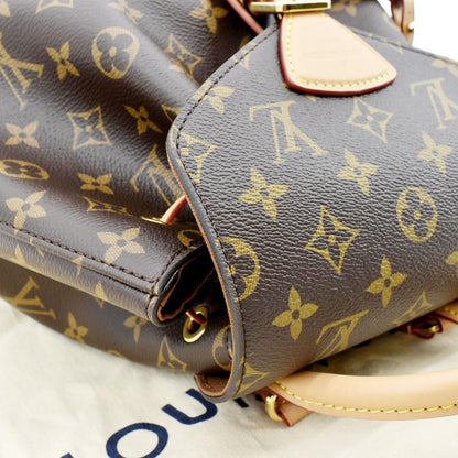 LOUIS VUITTON Montsouris NM PM Monogram Canvas Backpack Bag Brown