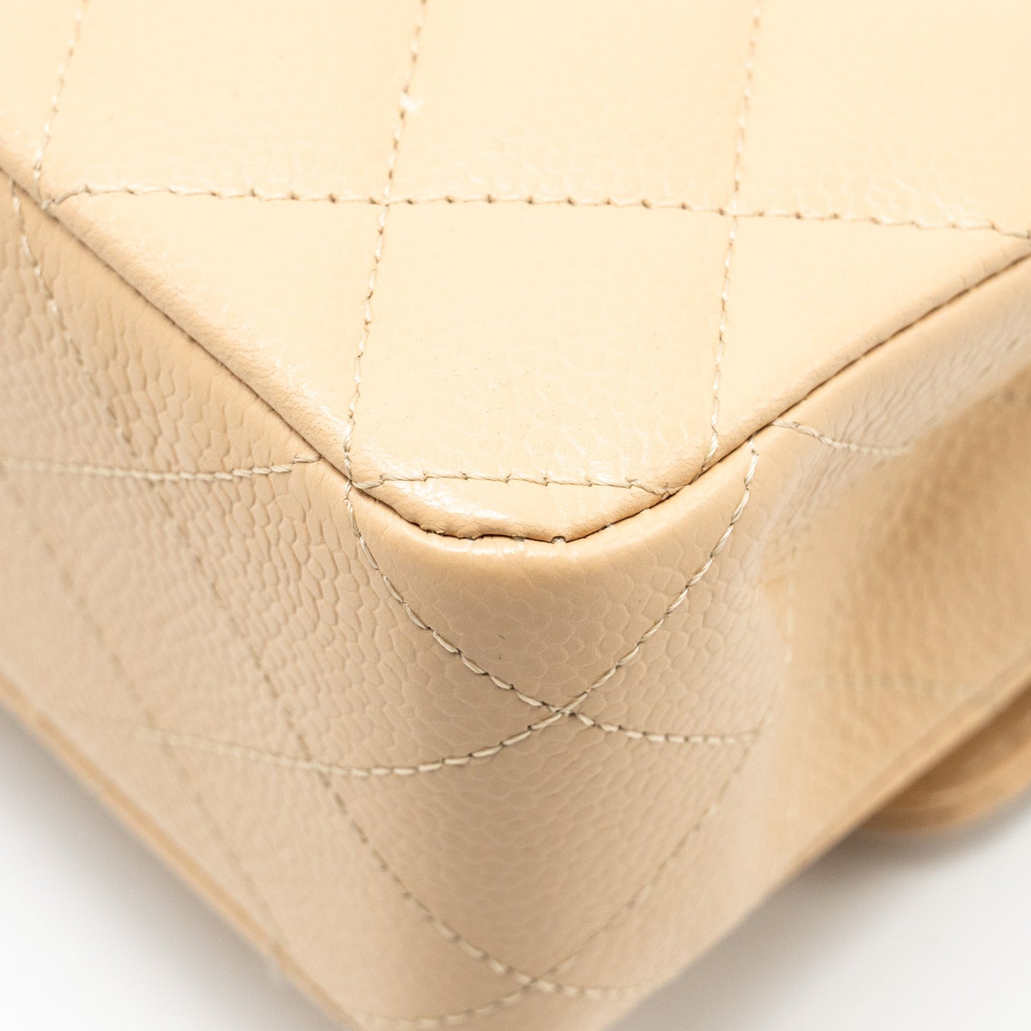 Chanel Medium Classic Double Flap Bag Caviar Beige