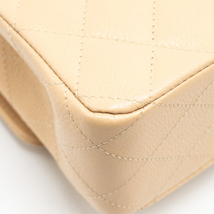 Chanel Medium Classic Double Flap Bag Caviar Beige