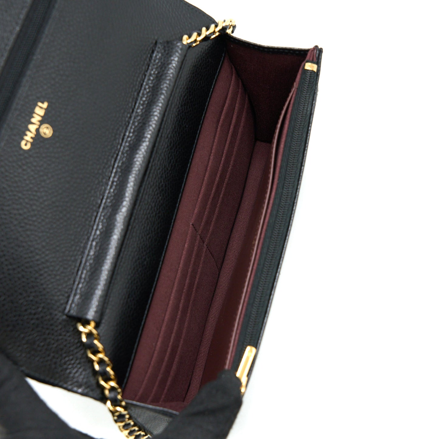 Chanel Classic Wallet on Chain Caviar Black  (Microchip)