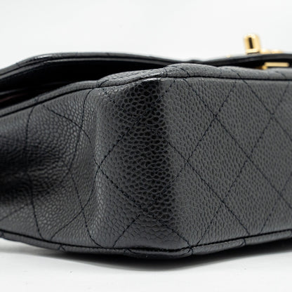 Chanel Medium Classic Double Flap Bag Caviar Black