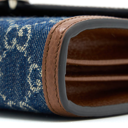 Gucci Dionysus Wallet on Chain GG Supreme Denim/Leather Multicoloured Hardware