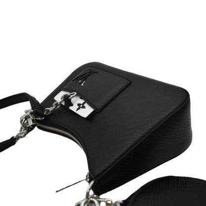 LOUIS VUITTON Marellini Epi Leather Shoulder Bag Black