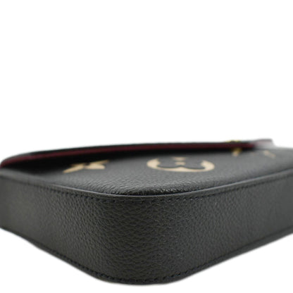 LOUIS VUITTON Felicie Pochette Monogram Empreinte Crossbody Bag Bicolor