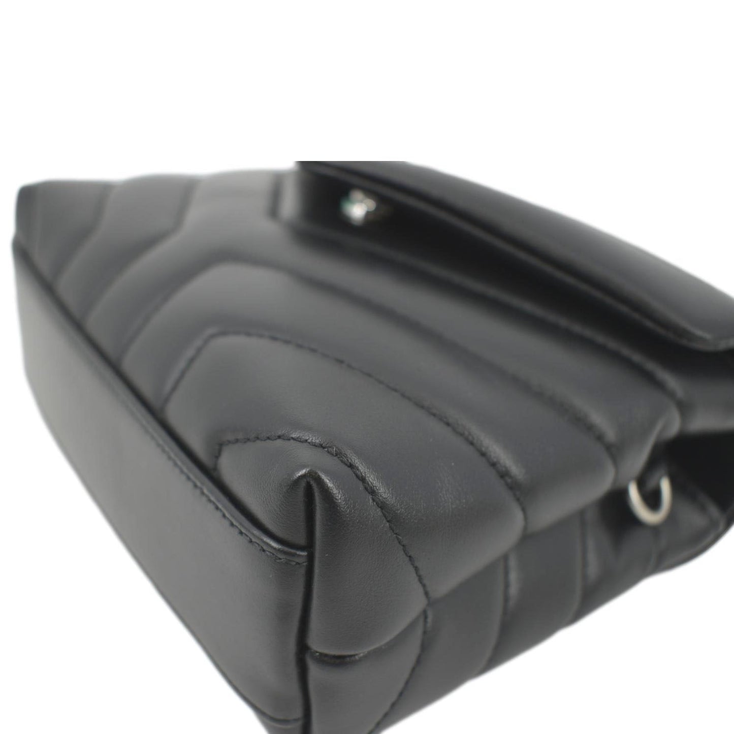 YVES SAINT LAURENT Loulou Toy Quilted Leather Crossbody Bag Black