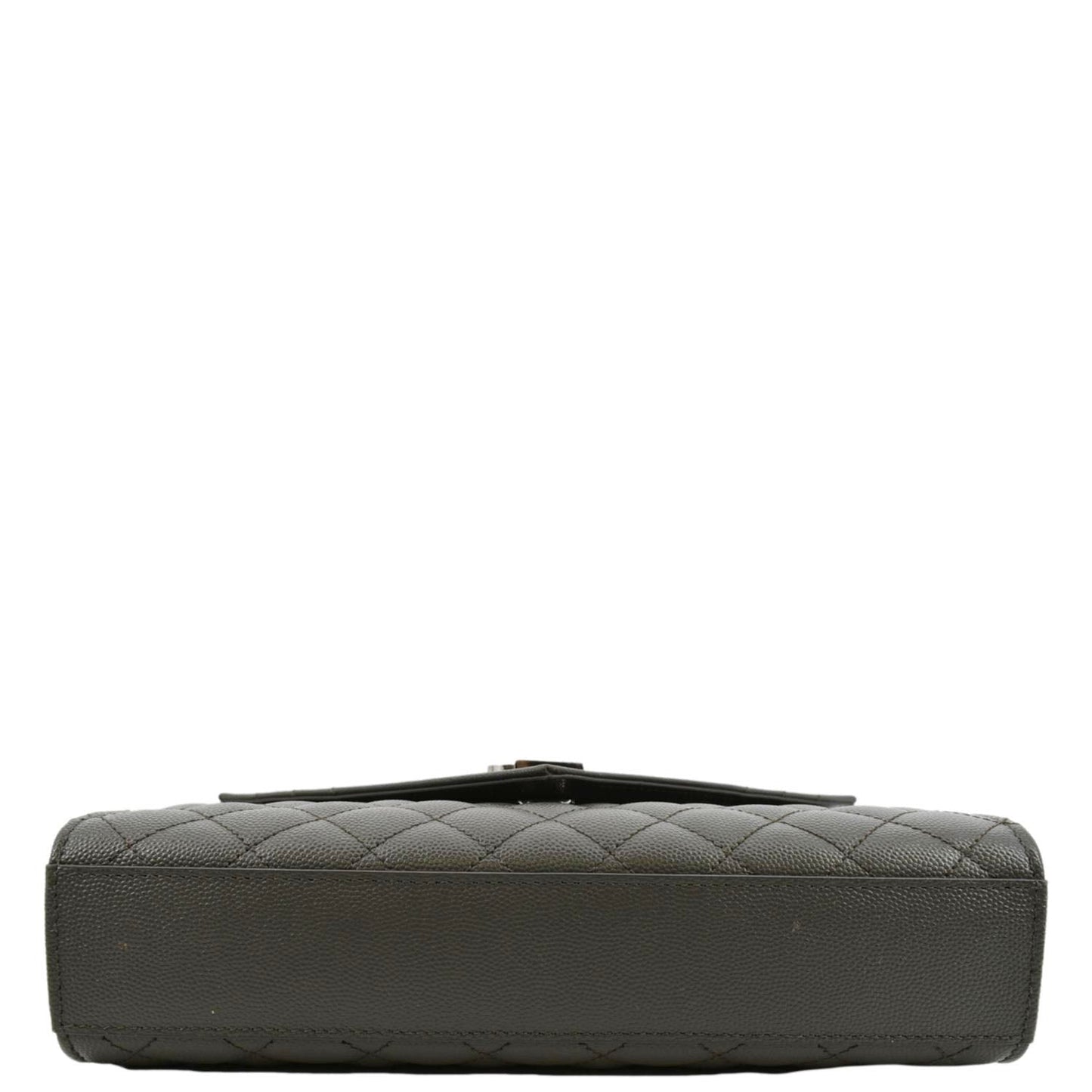 YVES SAINT LAURENT Envelope Chain Medium Mix Matelassé Leather Crossbody Bag Grey