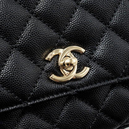 Chanel Coco Handle Extra Mini Caviar Black L(Microchip)