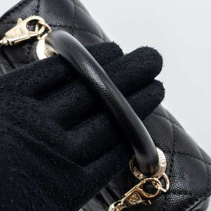 Chanel Coco Handle Extra Mini Caviar Black L(Microchip)