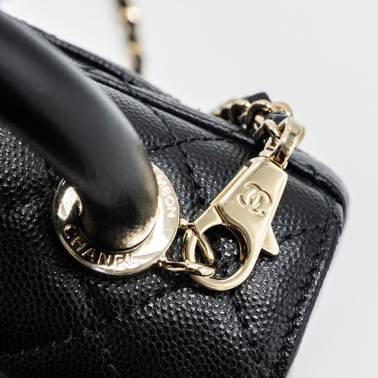 Chanel Coco Handle Extra Mini Caviar Black L(Microchip)