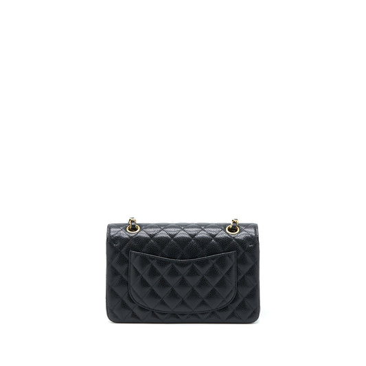 Chanel Small Classic Double Flap Bag Caviar Black  (Microchip)