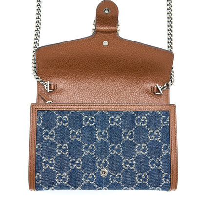 Gucci Dionysus Wallet on Chain GG Supreme Denim/Leather Multicoloured Hardware