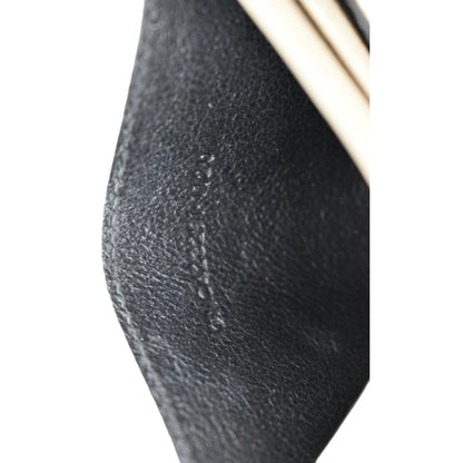 YVES SAINT LAURENT Monogram Grain Leather Card Case Beige