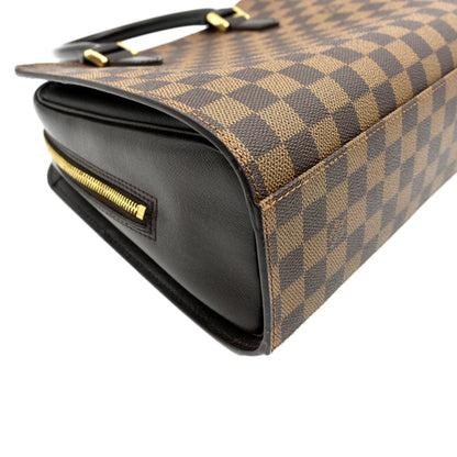 LOUIS VUITTON Triana Damier Ebene Satchel Bag Brown