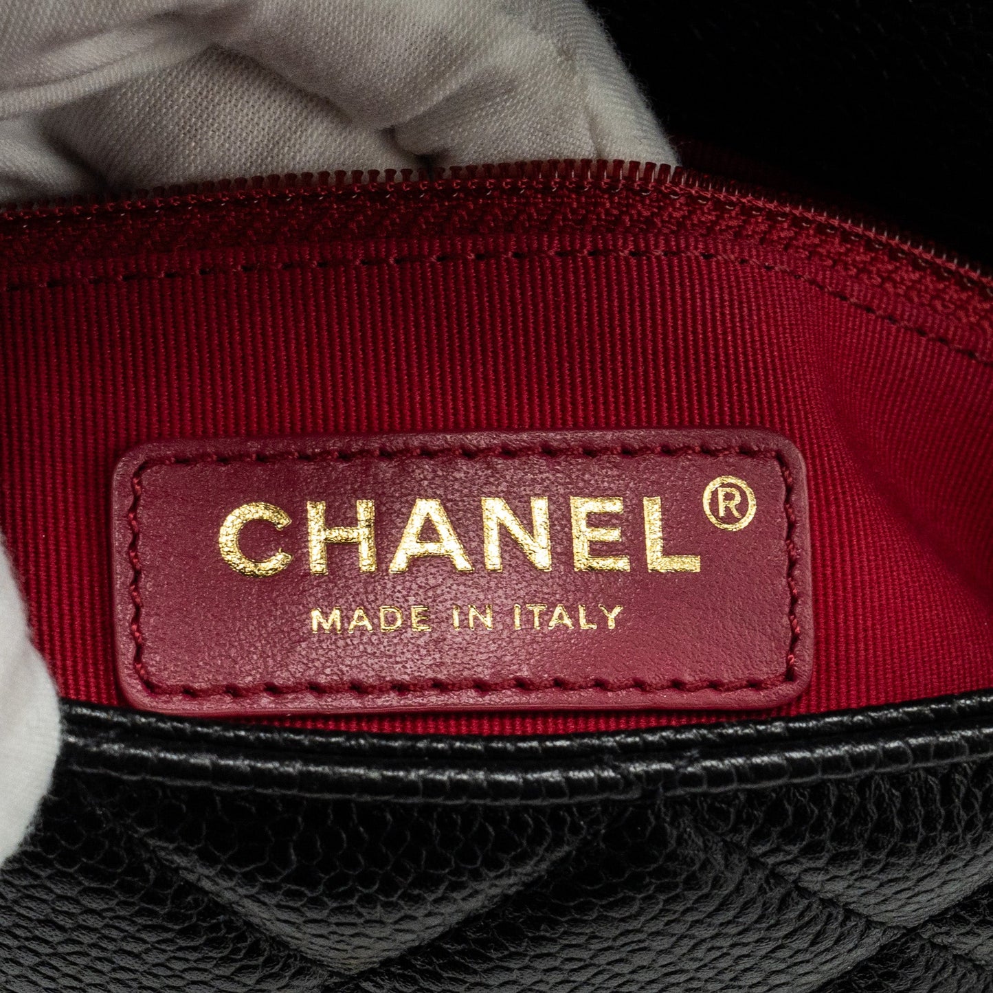 Chanel 21A Detailed Chains Flap Bag Caviar Black  (Microchip)