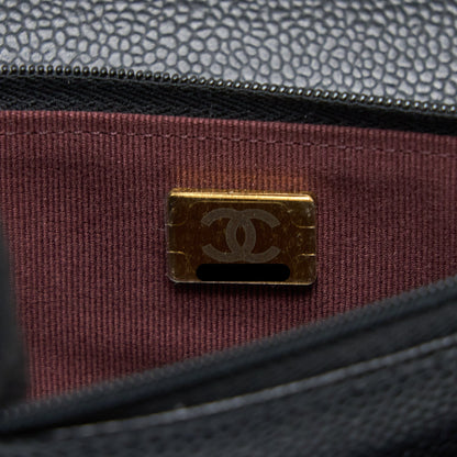Chanel Classic Wallet On Chain Caviar Black  (Microchip)