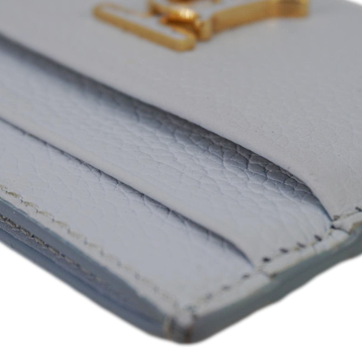 BURBERRY TB Leather Card Holder Light Blue