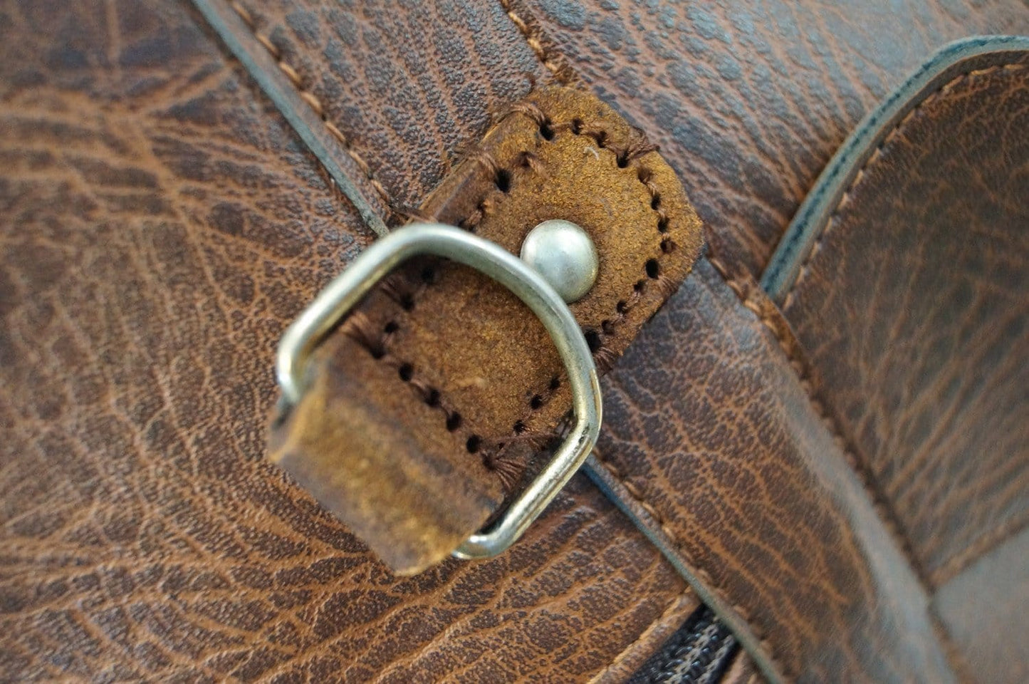 Burberry Travel Bag Nova Check Brown Leather
