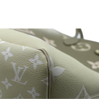 LOUIS VUITTON Neverfull MM Monogram Coated Canvas Tote Sunset Kaki