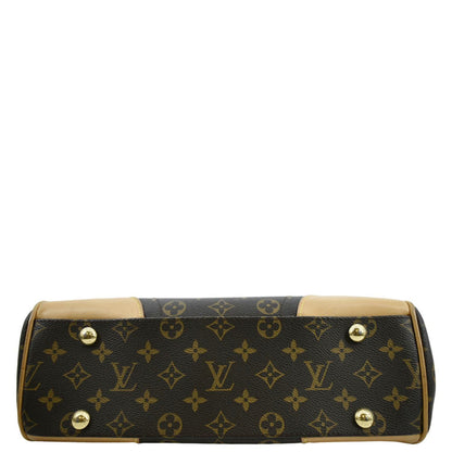 LOUIS VUITTON Beverly MM Monogram Canvas Satchel Bag Brown