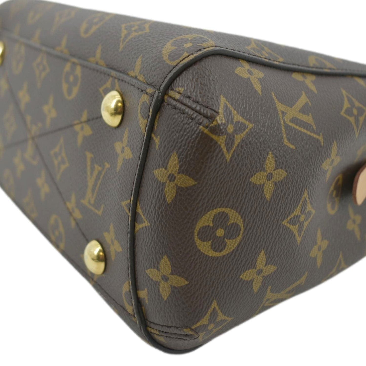 LOUIS VUITTON Montaigne BB Monogram Canvas Satchel Bag Brown