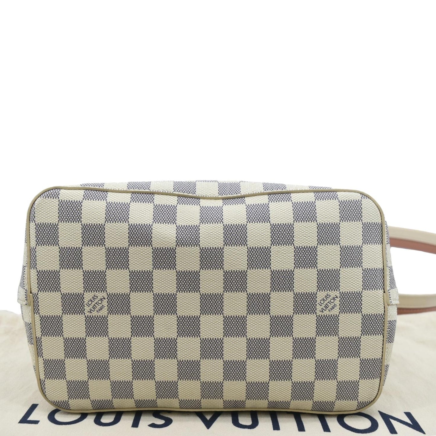 LOUIS VUITTON Neonoe Braided Handle Damier Azur Crossbody Bag White