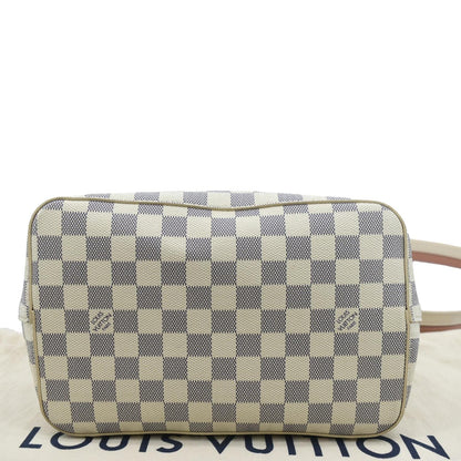 LOUIS VUITTON Neonoe Braided Handle Damier Azur Crossbody Bag White