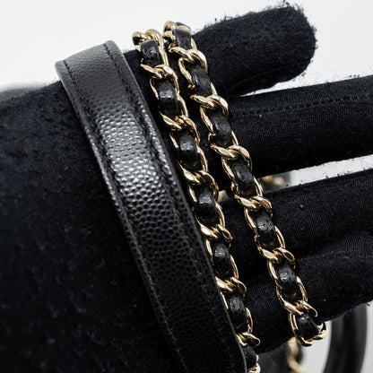 Chanel Coco Handle Extra Mini Caviar Black L(Microchip)