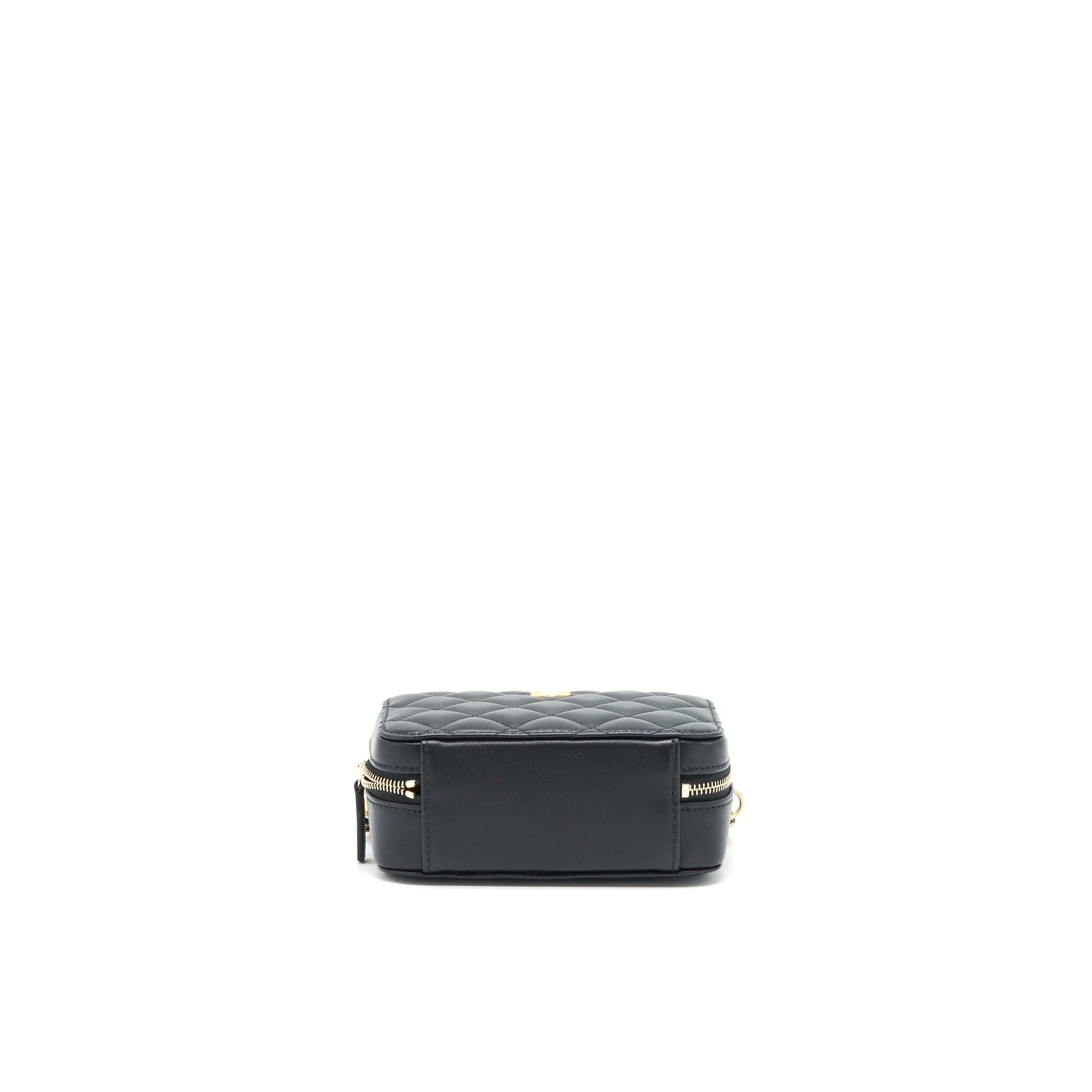 Chanel Pearl Crush Mini Camera Case With Chain Lambskin Black